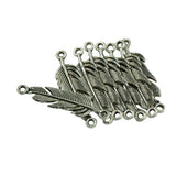 Maxbell 120pcs Vintage Feather Leaf Dream Catcher Charm Pendants Connector DIY Craft