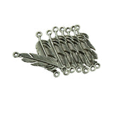 Maxbell 120pcs Vintage Feather Leaf Dream Catcher Charm Pendants Connector DIY Craft