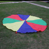 Maxbell 6.5 Feet 8 Handles Children Kid Rainbow Parachute Training Toy Game Colorful