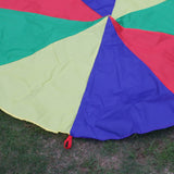 Maxbell 6.5 Feet 8 Handles Children Kid Rainbow Parachute Training Toy Game Colorful