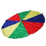 Maxbell 6.5 Feet 8 Handles Children Kid Rainbow Parachute Training Toy Game Colorful