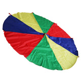 Maxbell 6.5 Feet 8 Handles Children Kid Rainbow Parachute Training Toy Game Colorful