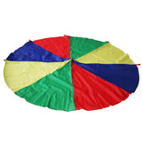 Maxbell 6.5 Feet 8 Handles Children Kid Rainbow Parachute Training Toy Game Colorful