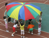 Maxbell 6.5 Feet 8 Handles Children Kid Rainbow Parachute Training Toy Game Colorful