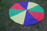 Maxbell 6.5 Feet 8 Handles Children Kid Rainbow Parachute Training Toy Game Colorful