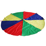 Maxbell 6.5 Feet 8 Handles Children Kid Rainbow Parachute Training Toy Game Colorful