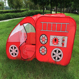 Maxbell Kids Childrens Playhouse Indoor Outdoor Pop Up Fire Truck Car Play Tent Toy