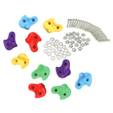 Maxbell 10 Pieces Rock Climbing Rocks Wall Grab Stones Hand Feet Holds Grip with Fixings- Large Size