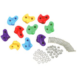 Maxbell 10 Pieces Rock Climbing Rocks Wall Grab Stones Hand Feet Holds Grip with Fixings- Large Size