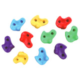 Maxbell 10 Pieces Rock Climbing Rocks Wall Grab Stones Hand Feet Holds Grip with Fixings- Large Size