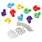 Maxbell 10 Pieces Rock Climbing Rocks Wall Grab Stones Hand Feet Holds Grip with Fixings- Large Size