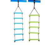 Maxbell New Children Outdoor Playhouse Plastic 6 Rungs 2M Rope Climbing Ladder Garden Playground Backyard Fun Toy Blue