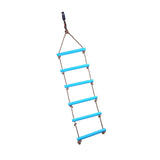 Maxbell New Children Outdoor Playhouse Plastic 6 Rungs 2M Rope Climbing Ladder Garden Playground Backyard Fun Toy Blue