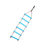 Maxbell New Children Outdoor Playhouse Plastic 6 Rungs 2M Rope Climbing Ladder Garden Playground Backyard Fun Toy Blue