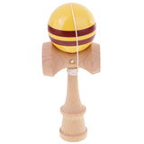 Maxbell Kendama Stripes Wooden Ball Catch Game Wooden Toy Blue Yellow Coffee