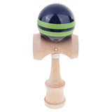 Maxbell Kendama Stripes Wooden Ball Catch Game Wooden Toy Blue Blue Green