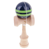 Maxbell Kendama Stripes Wooden Ball Catch Game Wooden Toy Blue Blue Green