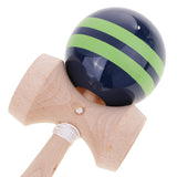 Maxbell Kendama Stripes Wooden Ball Catch Game Wooden Toy Blue Blue Green