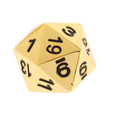 Maxbell 2 Pieces Opaque Zinc Alloy 20-sided Dices for Card Board Game Props Dice Copper 0.62inch