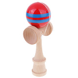 Maxbell Kendama Stripes Wooden Ball Catch Game Wooden Toy Blue Red Blue