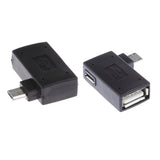 Maxbell 2Pc Micro USB 2.0 OTG Host Adapter w/ USB Power for Android Cellphone Tablet