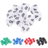 Maxbell 10 pieces 10 Sided Dice D10 Polyhedral Dice for Dungeons and Dragons Party Table Games White