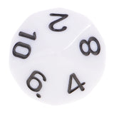 Maxbell 10 pieces 10 Sided Dice D10 Polyhedral Dice for Dungeons and Dragons Party Table Games White