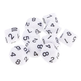 Maxbell 10 pieces 10 Sided Dice D10 Polyhedral Dice for Dungeons and Dragons Party Table Games White