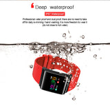 Maxbell Fitness Tracker Device IP67 Waterproof Long-lasting Smart Watch Bracelet Red