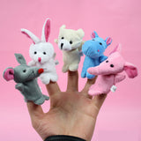 Maxbell 10ps Finger Puppet Cloth Plush Doll Baby Educational Hand Cartoon Animal Toy