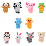 Maxbell 10ps Finger Puppet Cloth Plush Doll Baby Educational Hand Cartoon Animal Toy