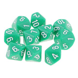 Maxbell 10 pieces 10 Sided Dice D10 Polyhedral Dice Acrylic for Dungeons and Dragons Party Table Games Green