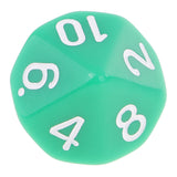 Maxbell 10 pieces 10 Sided Dice D10 Polyhedral Dice Acrylic for Dungeons and Dragons Party Table Games Green