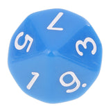 Maxbell 10 pieces 10 Sided Dice D10 Polyhedral Dice Acrylic  for Dungeons and Dragons Party Table Games Blue