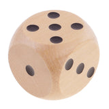 Maxbell 5 Pieces Six Sided Wooden Dice Wood Dices 4cm Set Playing Game Toy Natural