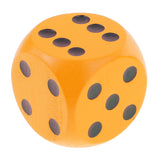 Maxbell 5 Pieces Six Sided Wooden Dice Wood Dices 4cm Set Playing Game Toy Orange