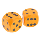 Maxbell 5 Pieces Six Sided Wooden Dice Wood Dices 4cm Set Playing Game Toy Orange