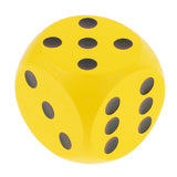 Maxbell 5 Pieces Six Sided Wooden Dice Wood Dices 4cm Set Playing Game Toy Yellow