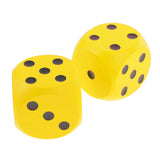 Maxbell 5 Pieces Six Sided Wooden Dice Wood Dices 4cm Set Playing Game Toy Yellow