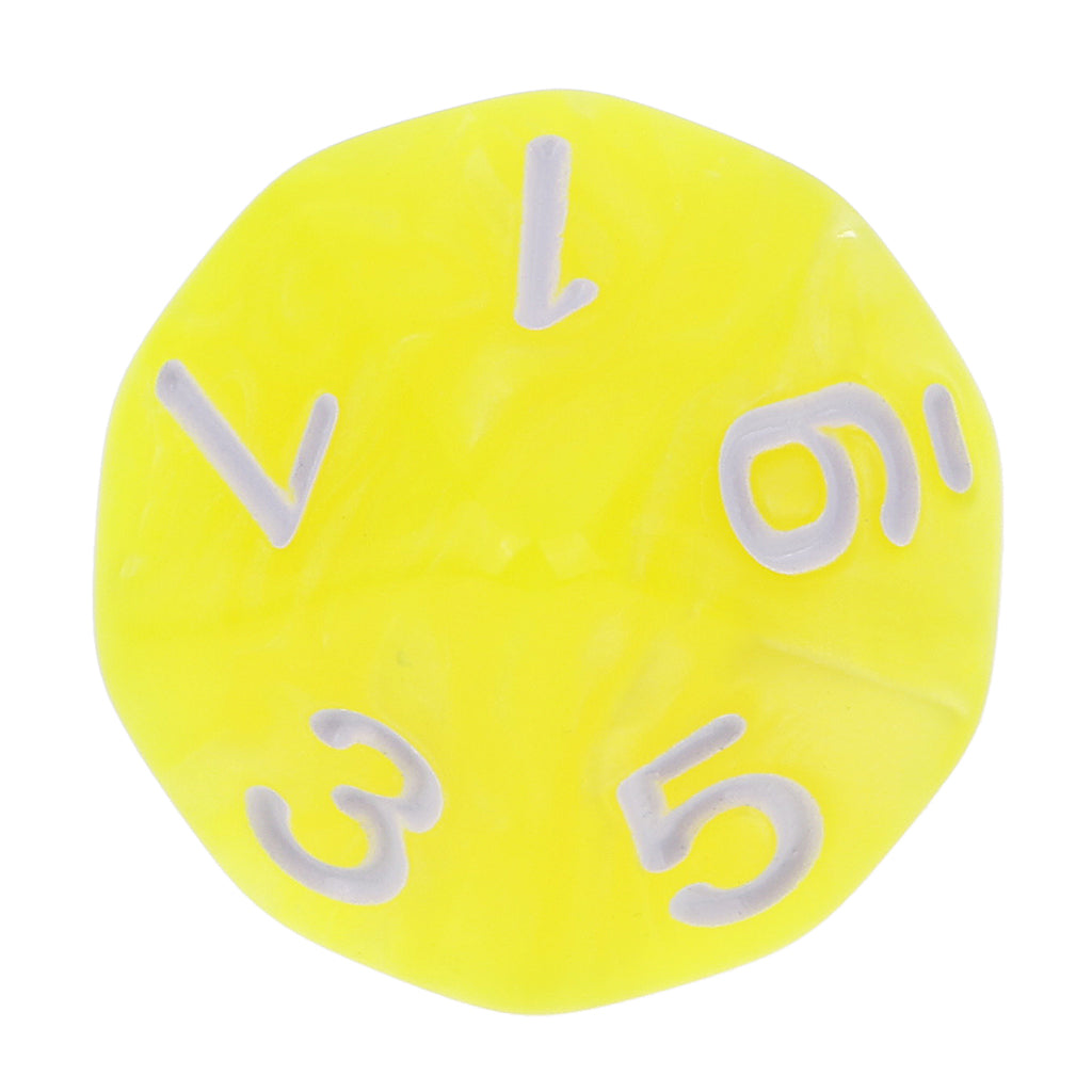 Maxbell 10 pieces 10 Sided Dice D10 Polyhedral Dice for Dungeons and Dragons Party Table Games Yellow