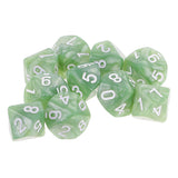 Maxbell 10 pieces 10 Sided Dice D10 Polyhedral Dice for Dungeons and Dragons Party Table Games Green