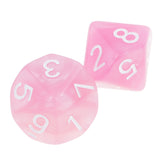 Maxbell 10 pieces 10 Sided Dice D10 Polyhedral Dice for Dungeons and Dragons Party Table Games Pink