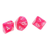 Maxbell 10 pieces 10 Sided Dice D10 Polyhedral Dice for Dungeons and Dragons Party Table Games Rose