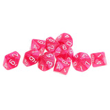 Maxbell 10 pieces 10 Sided Dice D10 Polyhedral Dice for Dungeons and Dragons Party Table Games Rose