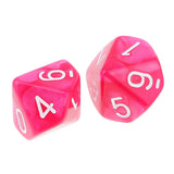 Maxbell 10 pieces 10 Sided Dice D10 Polyhedral Dice for Dungeons and Dragons Party Table Games Rose