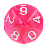 Maxbell 10 pieces 10 Sided Dice D10 Polyhedral Dice for Dungeons and Dragons Party Table Games Rose