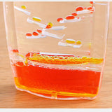 Maxbell Creative Square Floating Oil Liquid Bubbler Motion Timer Hour Glass Ladder