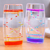 Maxbell Creative Square Floating Oil Liquid Bubbler Motion Timer Hour Glass Ladder