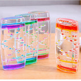 Maxbell Creative Square Floating Oil Liquid Bubbler Motion Timer Hour Glass Ladder