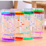 Maxbell Creative Square Floating Oil Liquid Bubbler Motion Timer Hour Glass Ladder